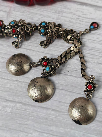 German Bakelite Rosary – 33 Jumbo Barrel Beads | Pomegranate Red Color