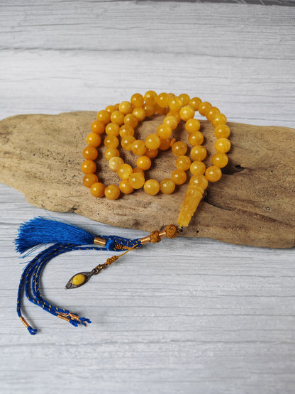 Natural Gradient Baltic Amber Tasbih – 66 Beads | 11mm | Double String