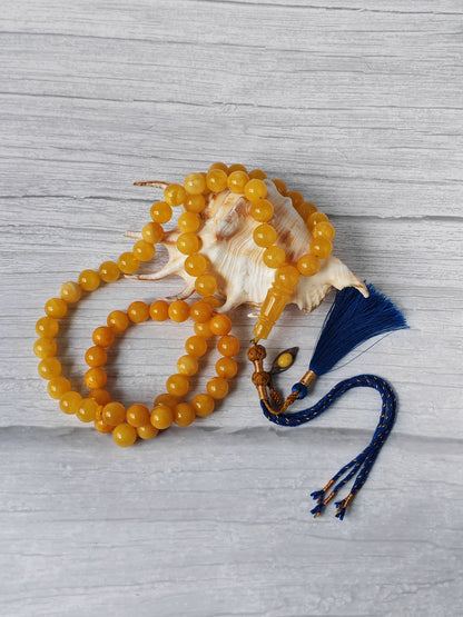 Natural Gradient Baltic Amber Tasbih – 66 Beads | 11mm | Double String