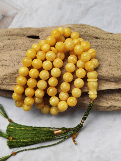 Natural Butterscotch Baltic Amber Misbah | 66 Beads | 11.8–12mm | Rich Tones | 64.6g