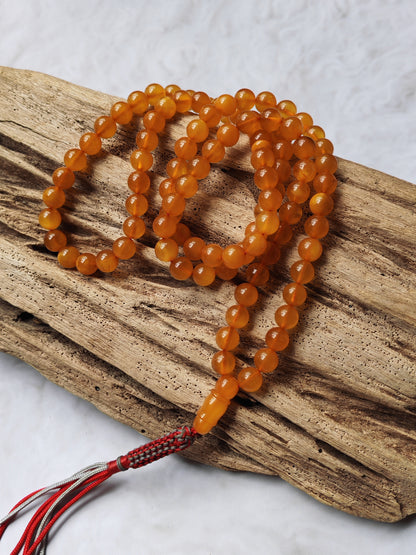 Natural Aged Honey Amber Rosary in Half Half Pattern Pocket Size 99 Beads