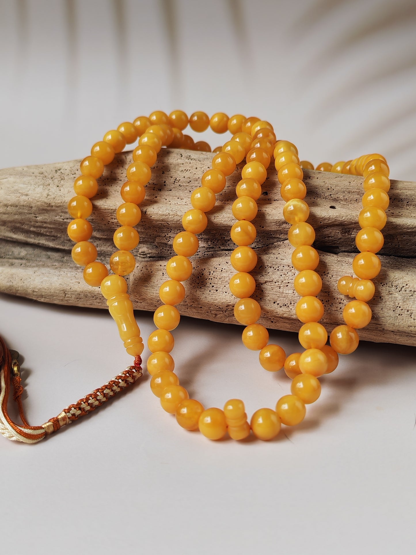 Natural Butterscotch Baltic Amber Tasbih | 99 Beads | 8mm