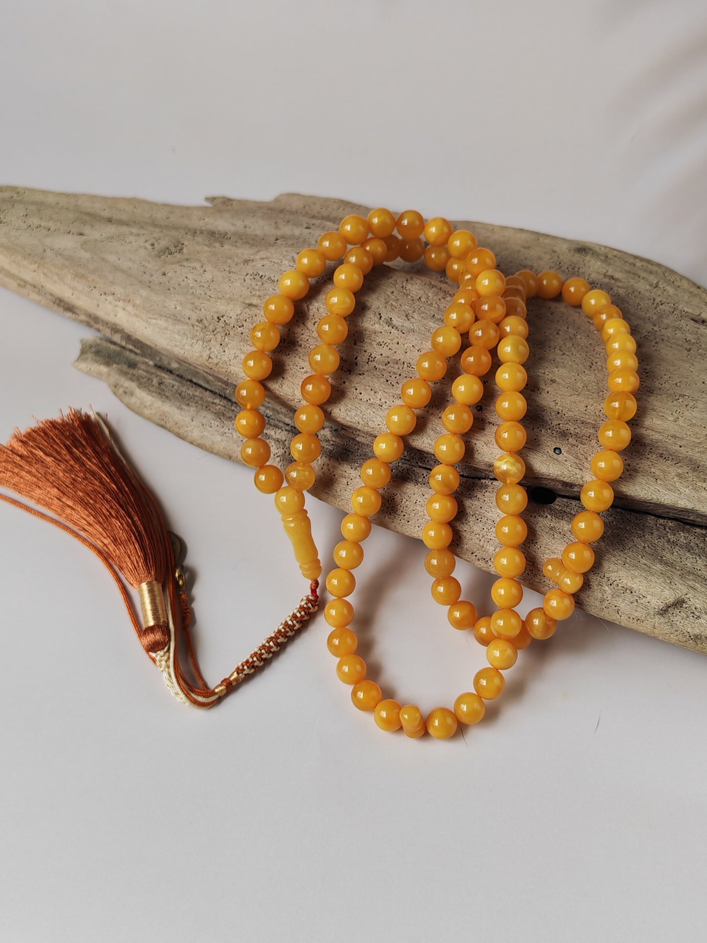 Natural Butterscotch Baltic Amber Tasbih | 99 Beads | 8mm