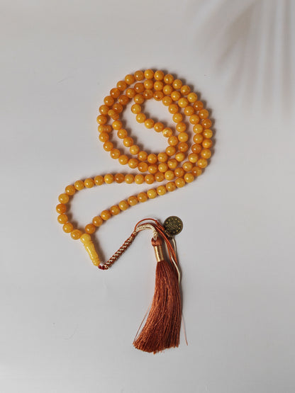 Natural Butterscotch Baltic Amber Tasbih | 99 Beads | 8mm