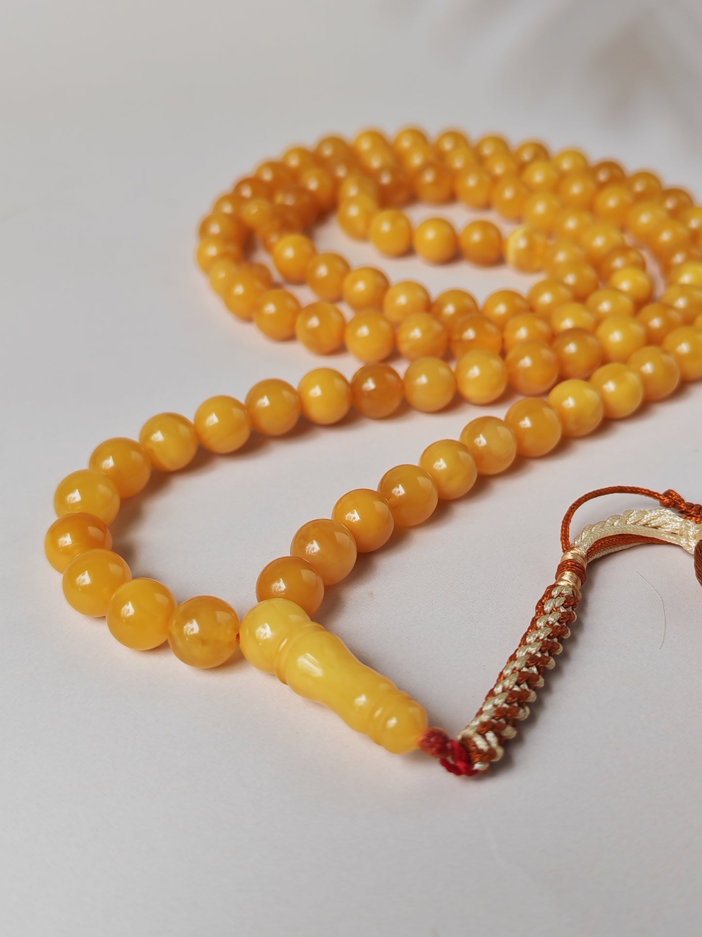 Natural Butterscotch Baltic Amber Tasbih | 99 Beads | 8mm