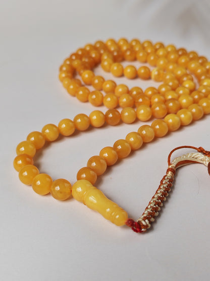 Natural Butterscotch Baltic Amber Tasbih | 99 Beads | 8mm