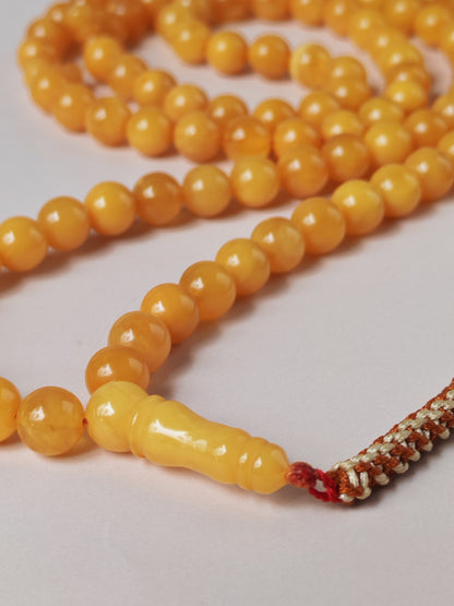 Natural Butterscotch Baltic Amber Tasbih | 99 Beads | 8mm