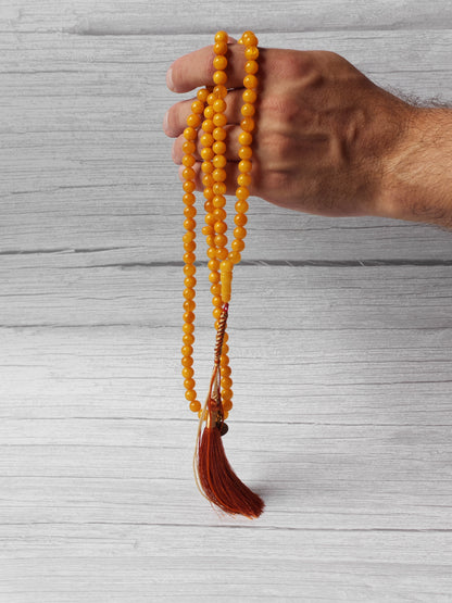 Natural Butterscotch Baltic Amber Tasbih | 99 Beads | 8mm