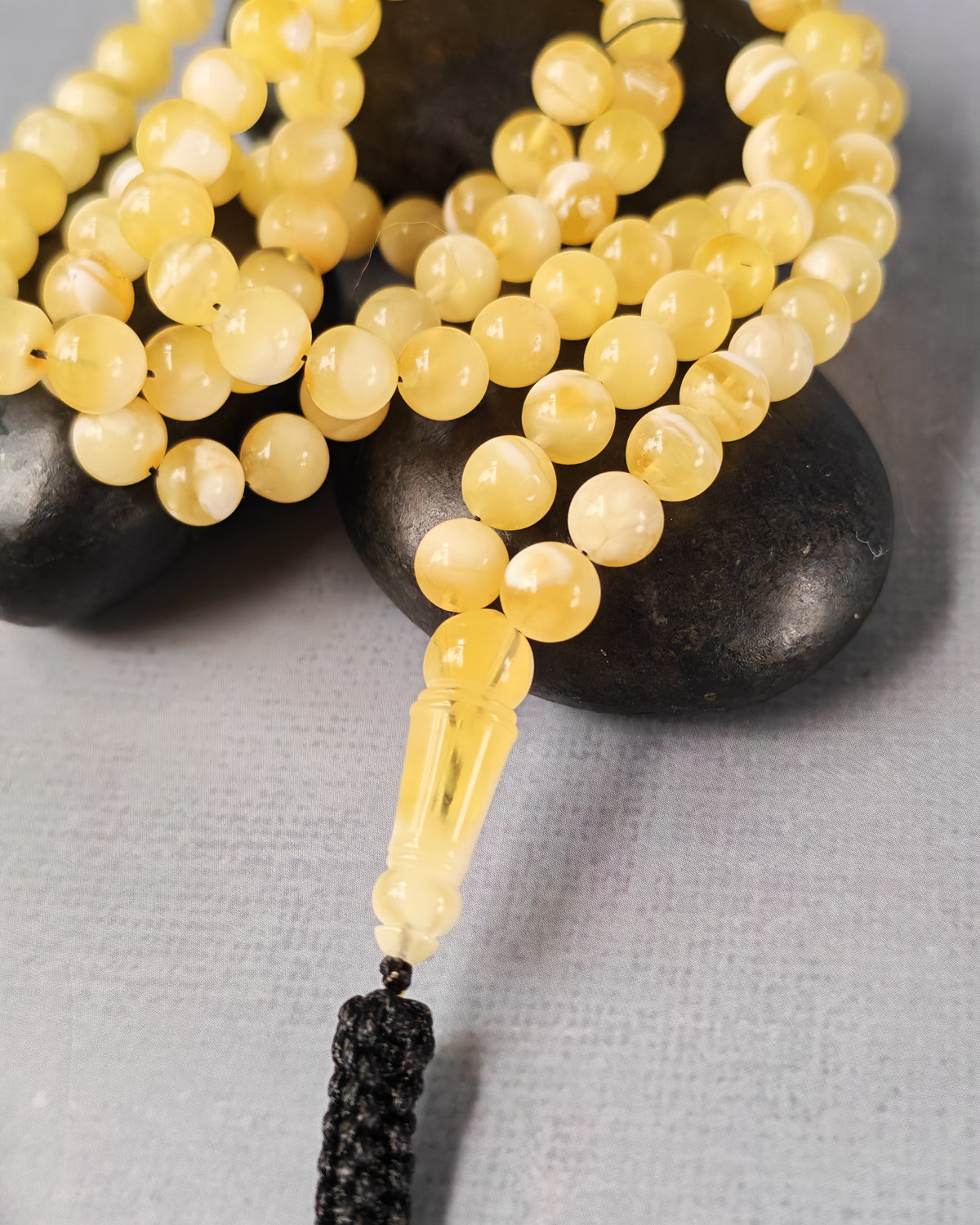 Tiger Baltic Amber Misbah | 99 Micro Round Beads | 5.8–6mm | 13.3g