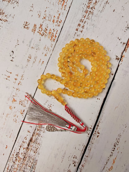 Natural Cloudy Honey Baltic Amber Rosary | 99 Round Beads | 8mm | Half-Half Imami | 28.7g