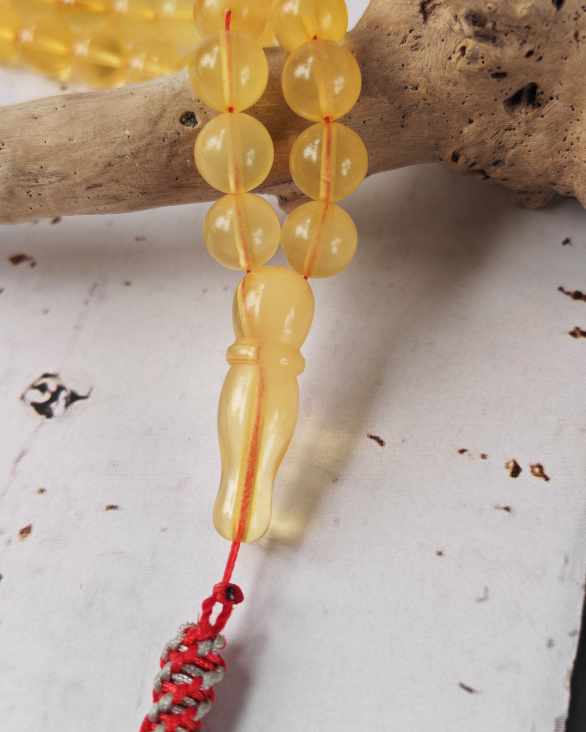 Natural Cloudy Honey Baltic Amber Rosary | 99 Round Beads | 8mm | Half-Half Imami | 28.7g