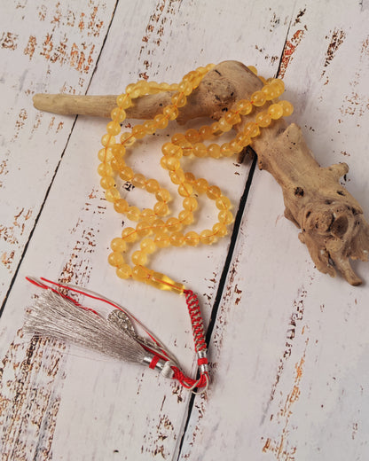Natural Cloudy Honey Baltic Amber Rosary | 99 Round Beads | 8mm | Half-Half Imami | 28.7g
