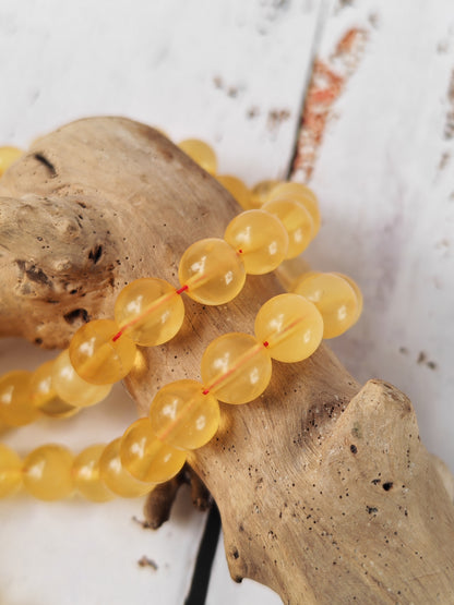 Natural Cloudy Honey Baltic Amber Rosary | 99 Round Beads | 8mm | Half-Half Imami | 28.7g