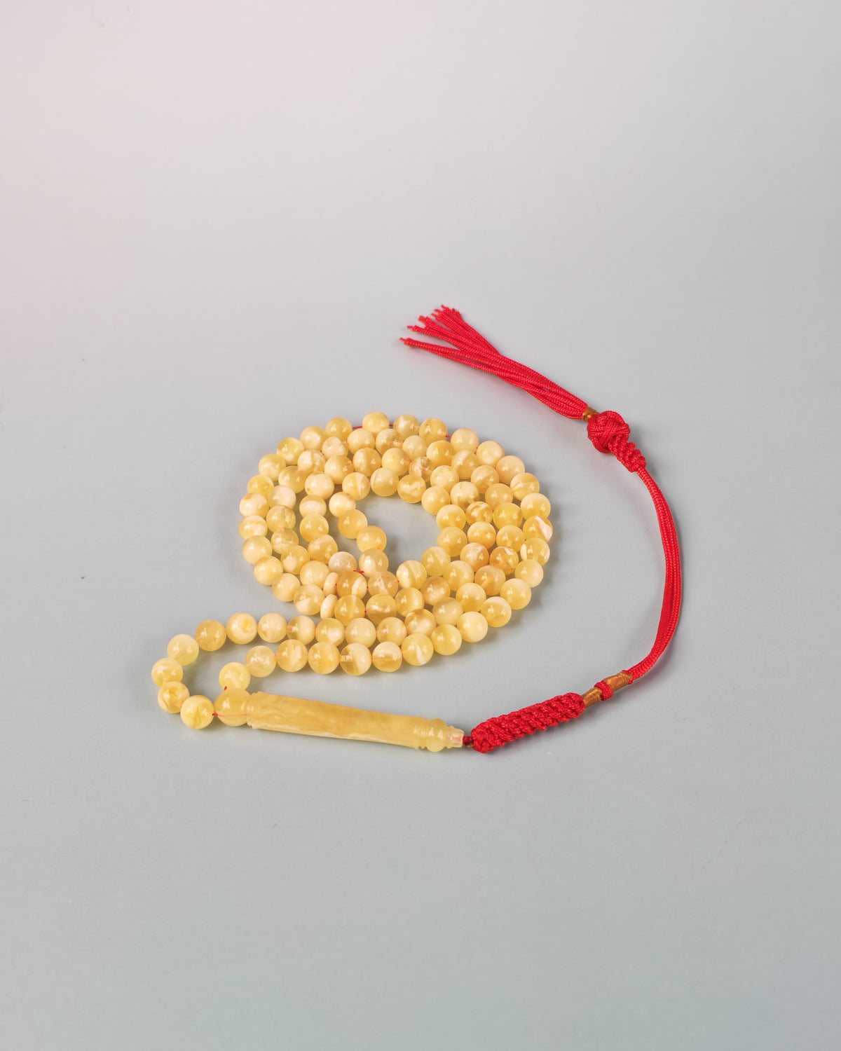 Tiger Baltic Amber Misbah | 99 Micro Round Beads | 6mm | Super Long Imami | 14.5g