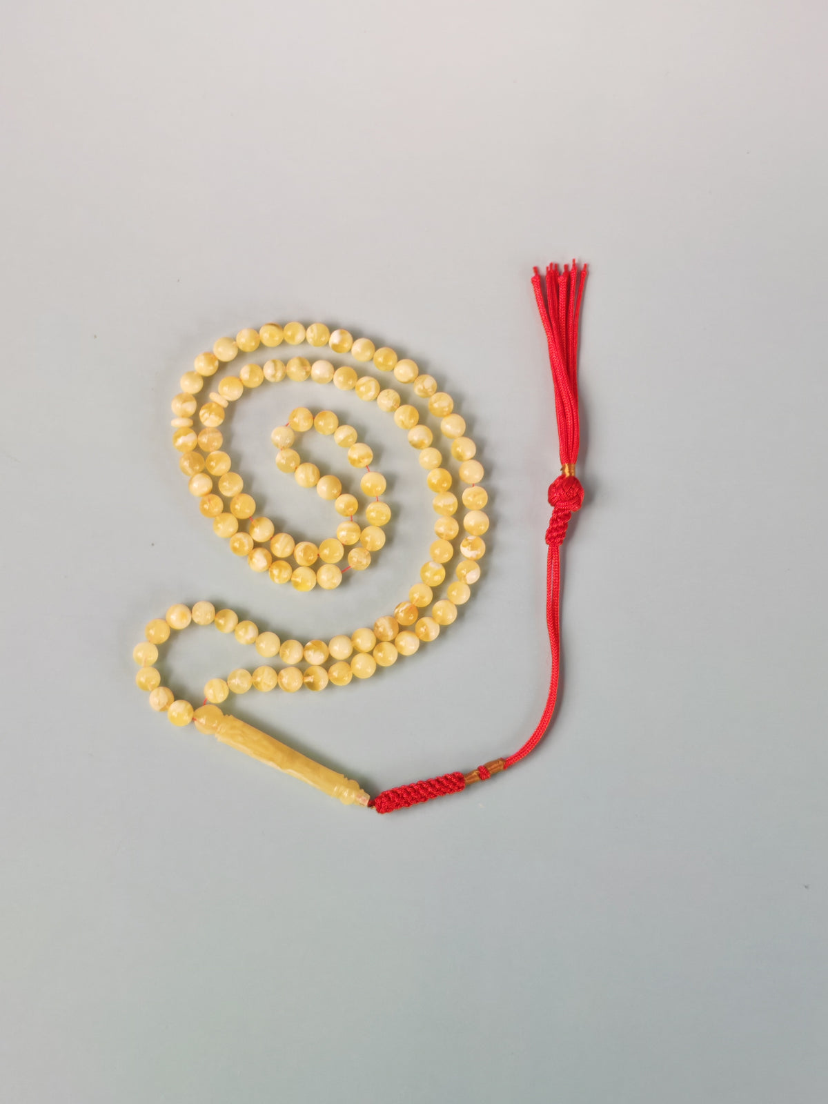 Tiger Baltic Amber Misbah | 99 Micro Round Beads | 6mm | Super Long Imami | 14.5g
