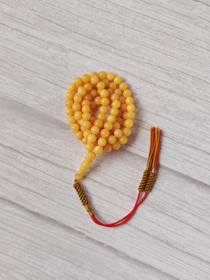 Aged Butterscotch Baltic Amber Rosary | 99 Micro Round Beads | 6.8–7mm | 19g