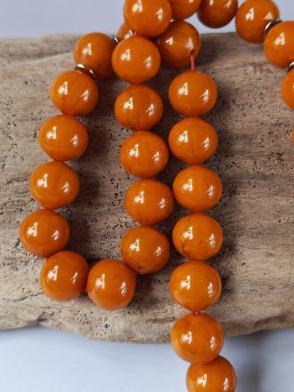 Super Rare Belgian Bakelite Rosary – 43 Istanbul Beads | Red Vines | Big Size