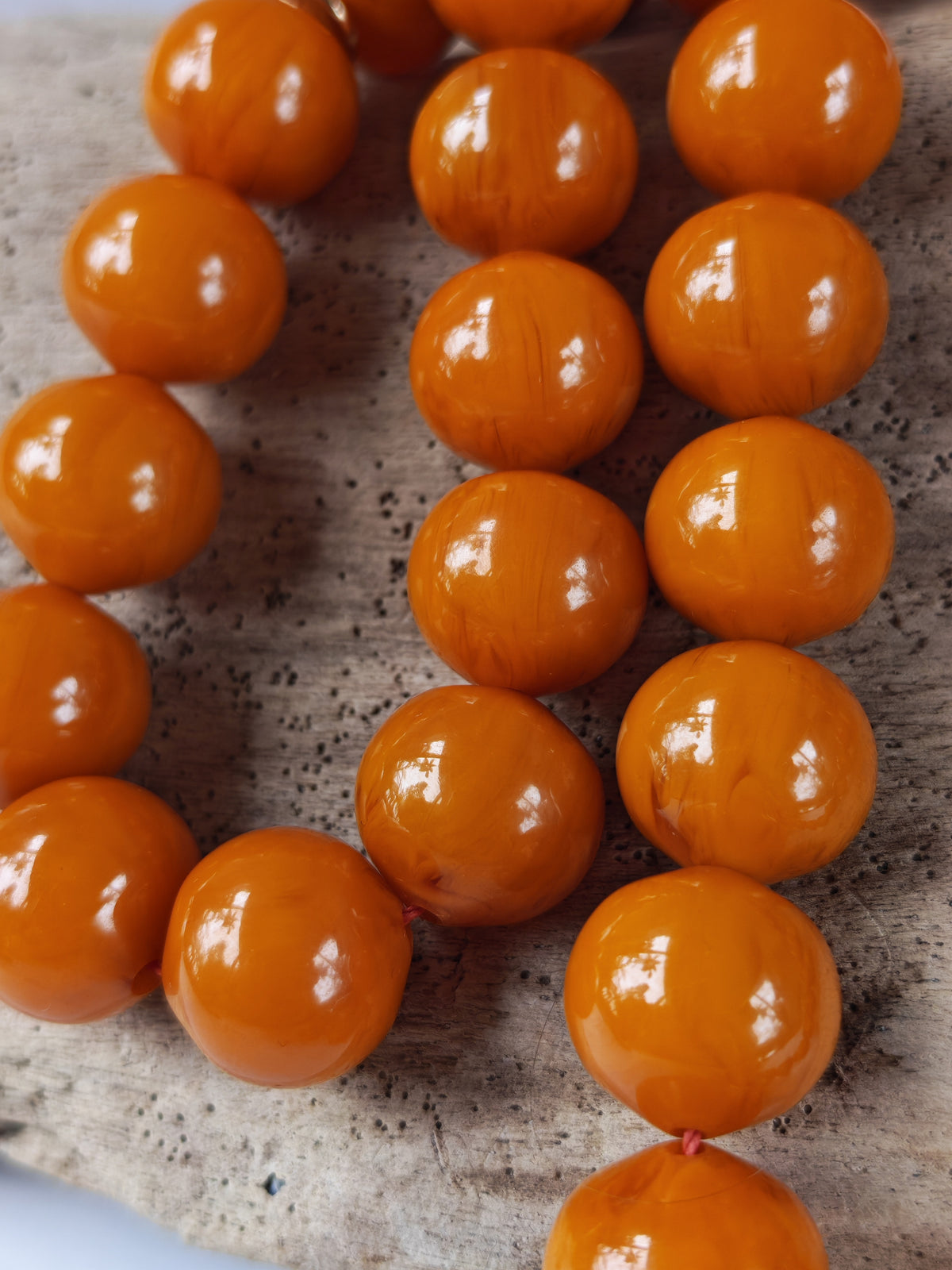 Super Rare Belgian Bakelite Rosary – 43 Istanbul Beads | Red Vines | Big Size