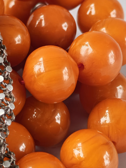 Super Rare Belgian Bakelite Rosary – 43 Istanbul Beads | Red Vines | Big Size