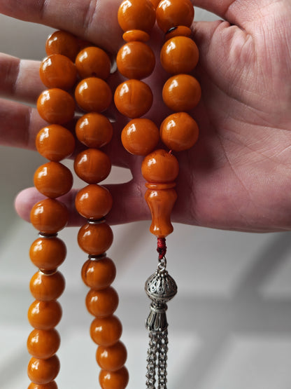 Super Rare Belgian Bakelite Rosary – 43 Istanbul Beads | Red Vines | Big Size