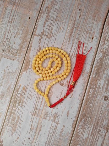 Natural Light Butterscotch Baltic Amber Misbah | 99 Micro Round Beads | 6.8–7mm | 18.9g
