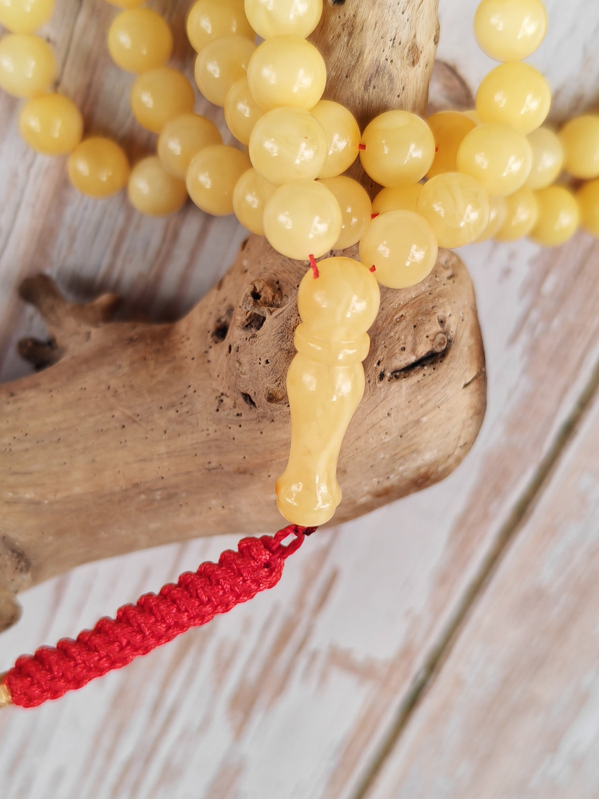 Natural Light Butterscotch Baltic Amber Misbah | 99 Micro Round Beads | 6.8–7mm | 18.9g