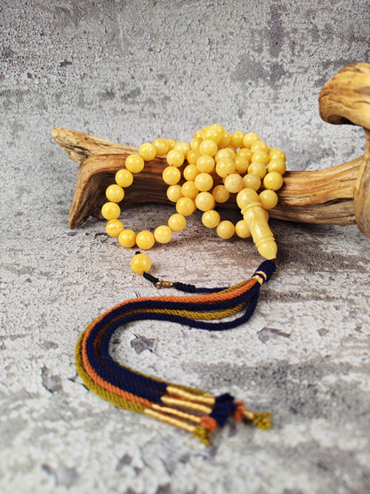 Natural Milk & Butterscotch Baltic Amber Tasbih | 71 Round Beads | 11–11.5mm | 60.2g
