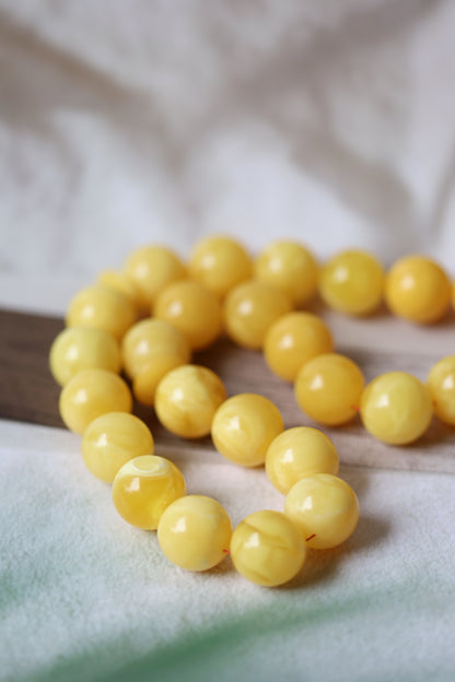Huge Butterscotch Natural Amber Tasbih with Certificate 192g