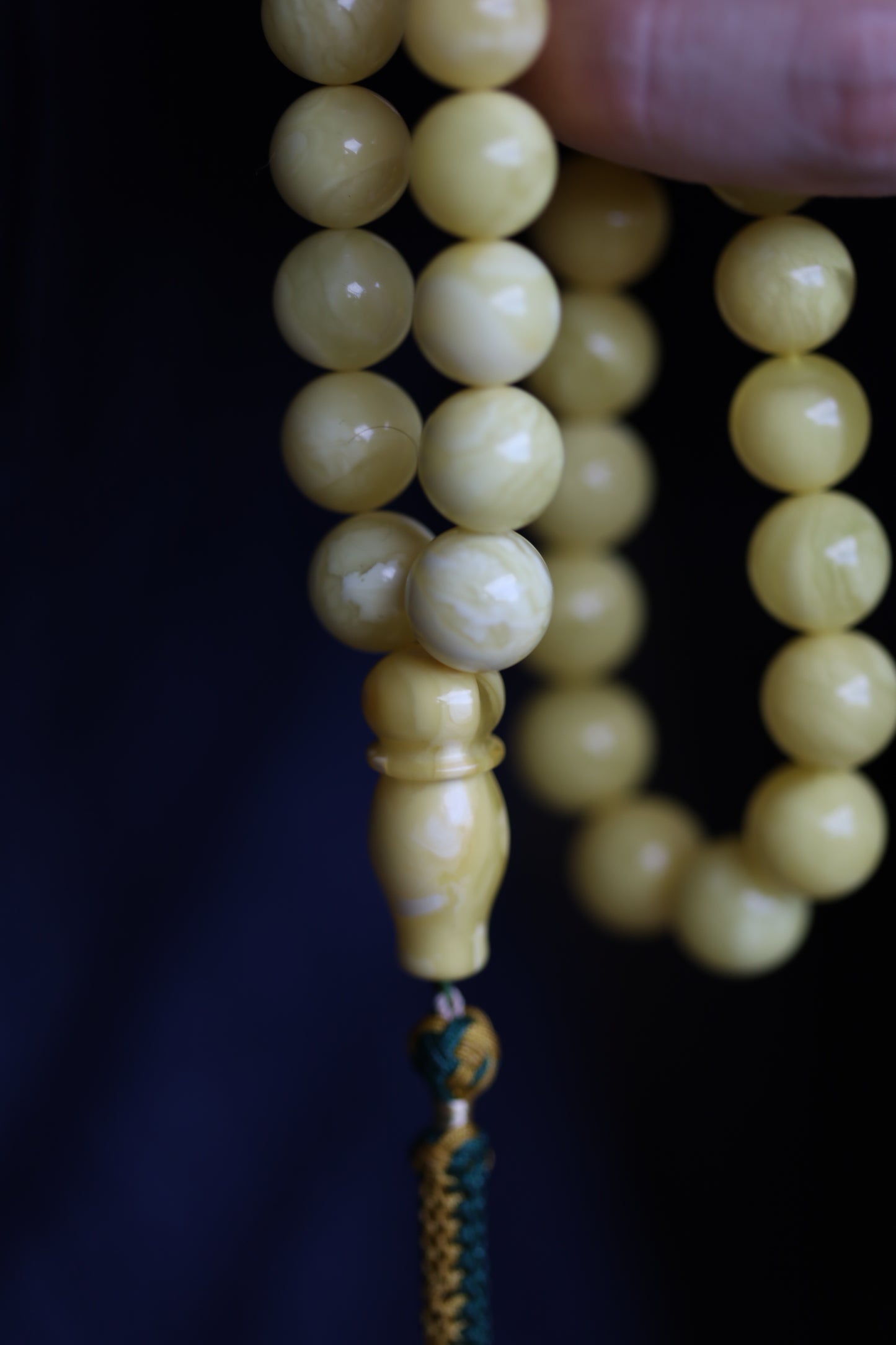 Natural Royal White Amber Rosary with Certificate / Tasbih