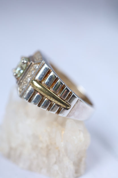 Natural Moissanite Ring in 925 Silver | Square Setting