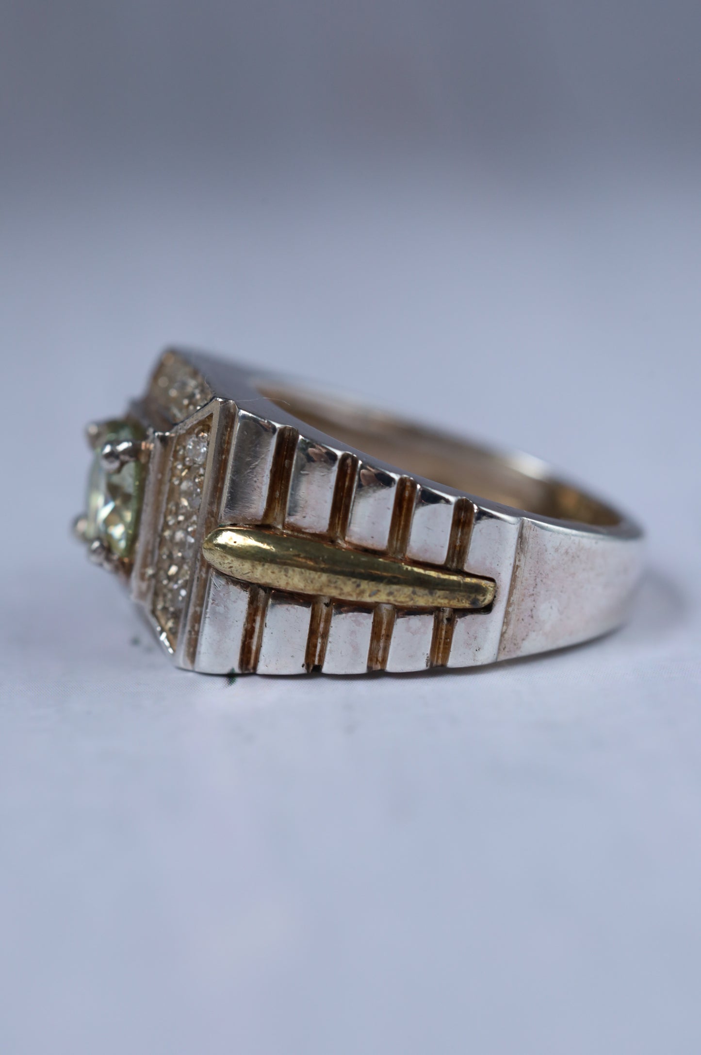 Natural Moissanite Ring in 925 Silver | Square Setting