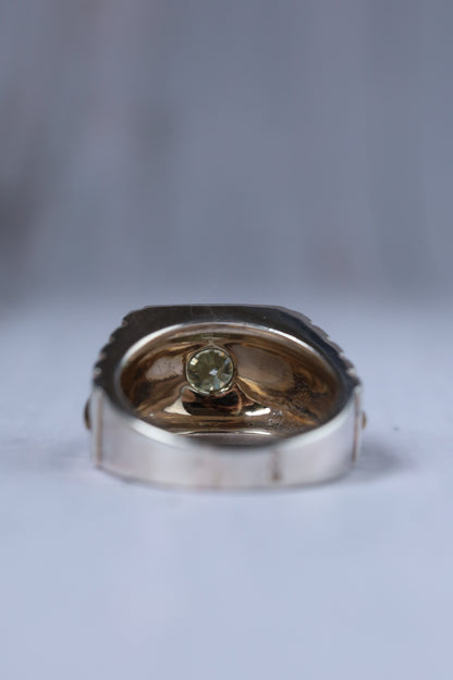 Natural Moissanite Ring in 925 Silver | Square Setting