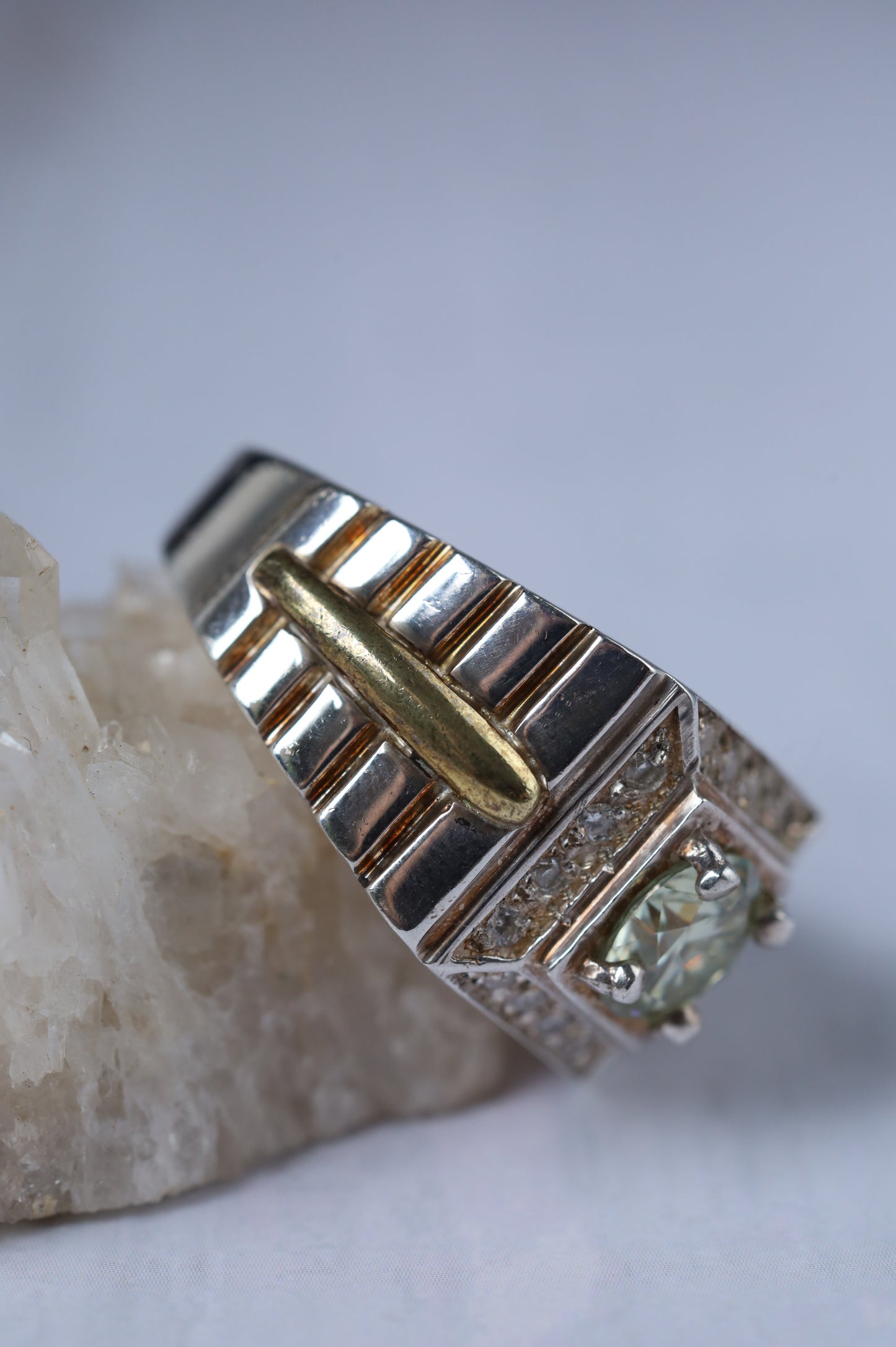 Natural Moissanite Ring in 925 Silver | Square Setting