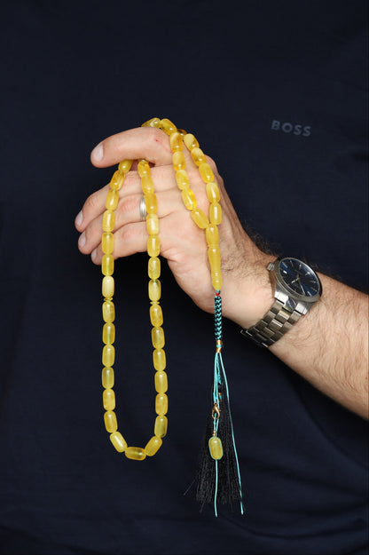 Honey Half-Half Amber Rosary – 45 Beads | Lightweight Daily Piece