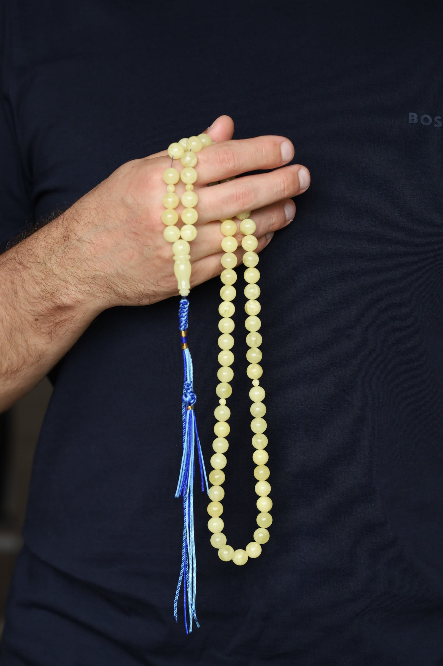 Milk Amber Rosary – 66 Beads | Freshly Crafted Daily Piece