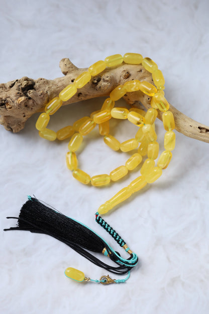 Honey Half-Half Amber Rosary – 45 Beads | Lightweight Daily Piece