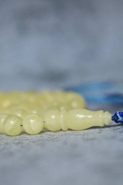 Milk Amber Rosary – 66 Beads | Freshly Crafted Daily Piece