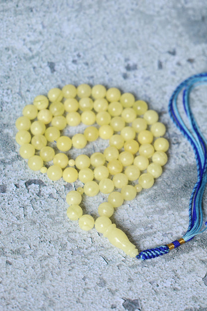 Milk Amber Rosary – 66 Beads | Freshly Crafted Daily Piece