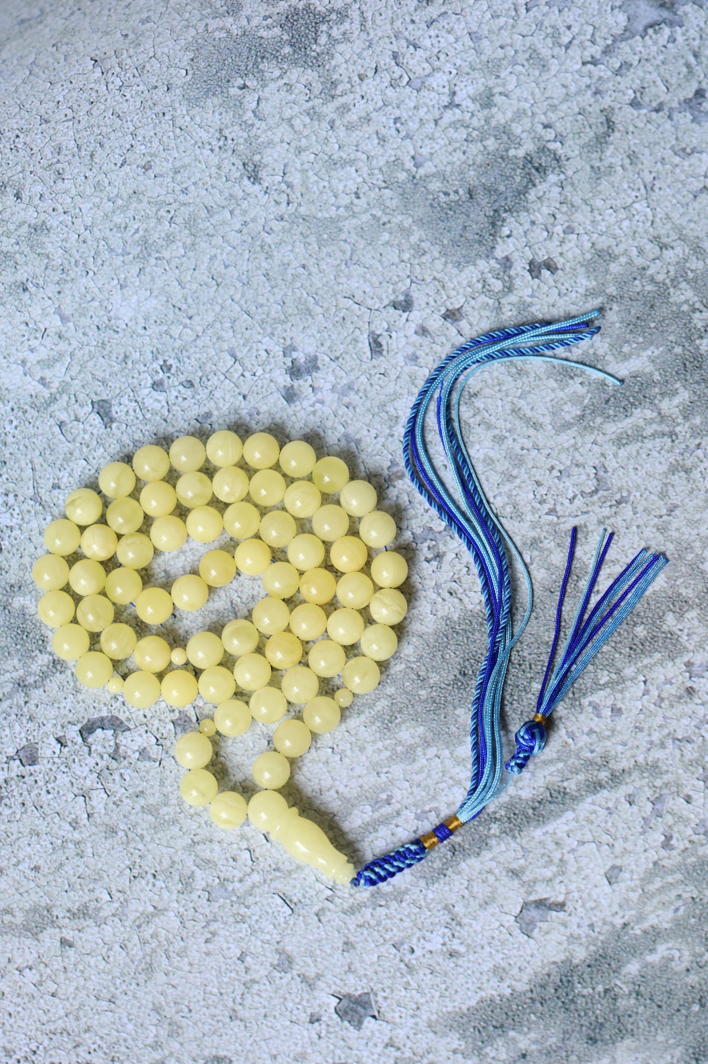 Milk Amber Rosary – 66 Beads | Freshly Crafted Daily Piece