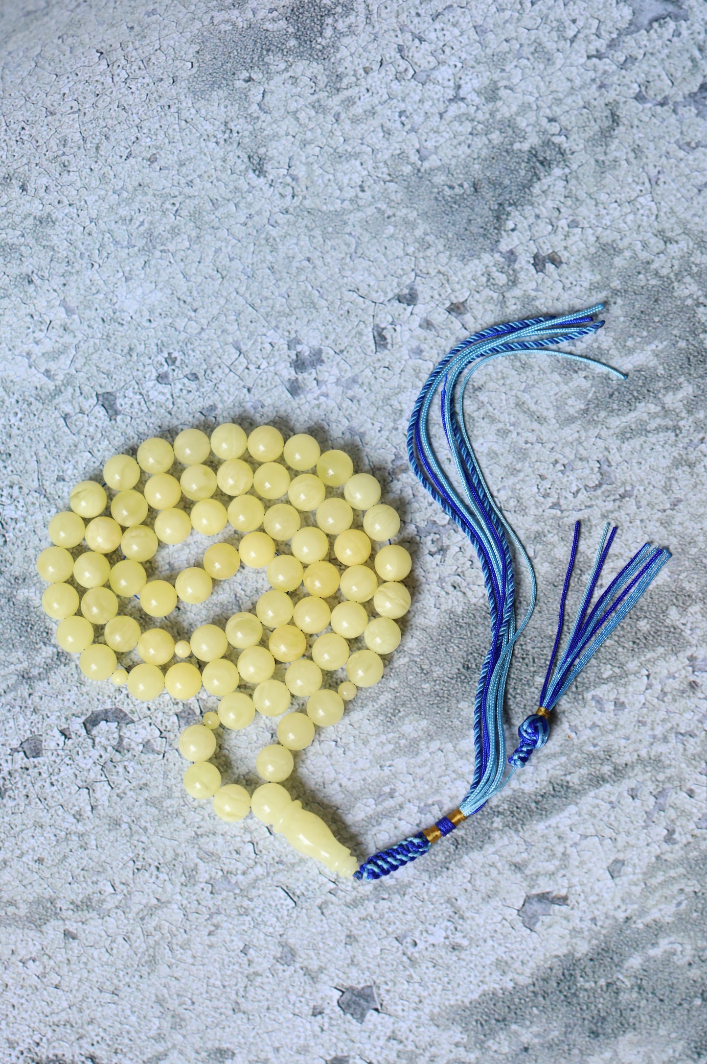 Milk Amber Rosary – 66 Beads | Freshly Crafted Daily Piece