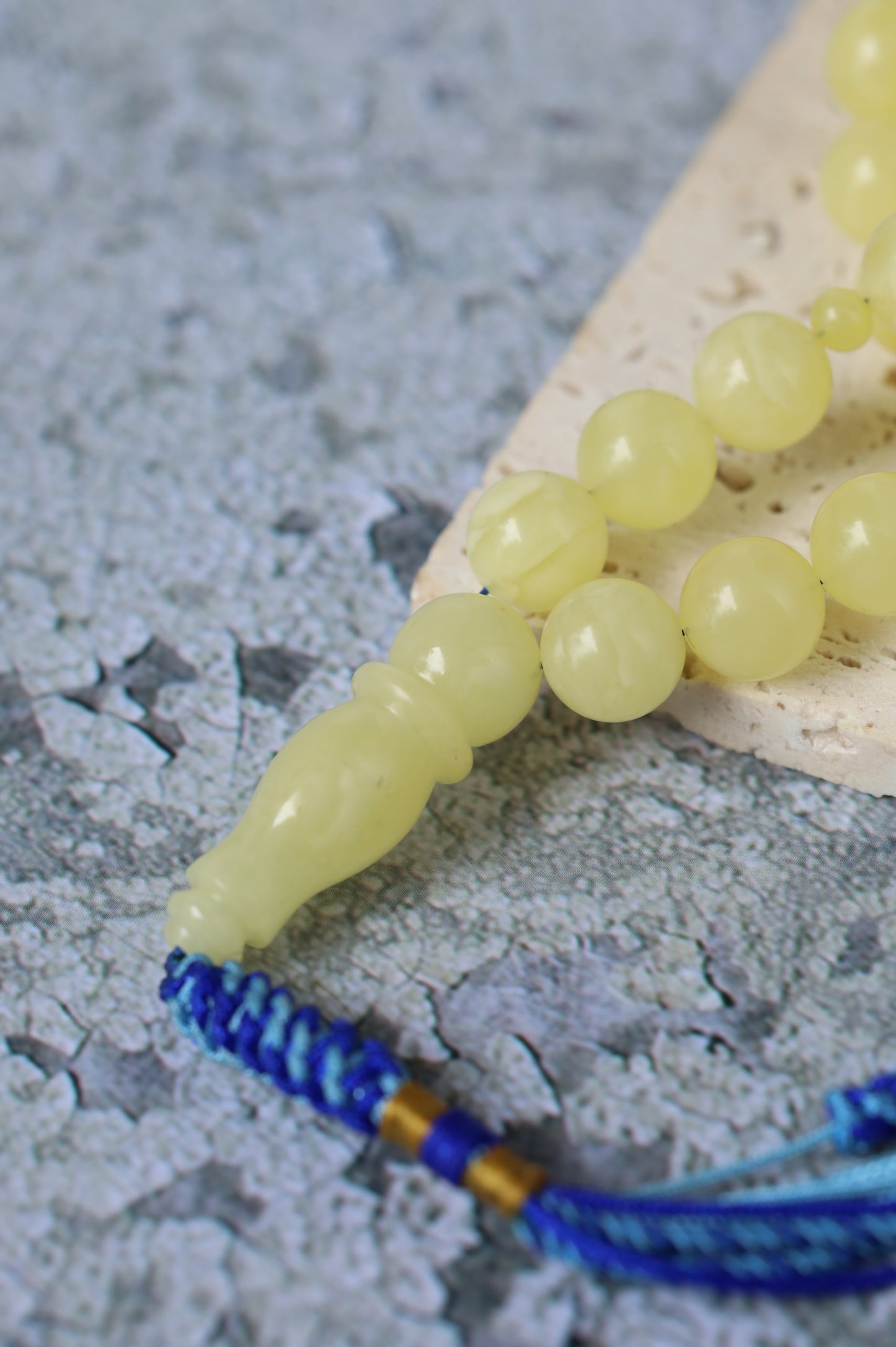 Milk Amber Rosary – 66 Beads | Freshly Crafted Daily Piece