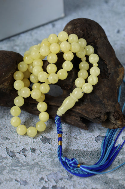 Milk Amber Rosary – 66 Beads | Freshly Crafted Daily Piece