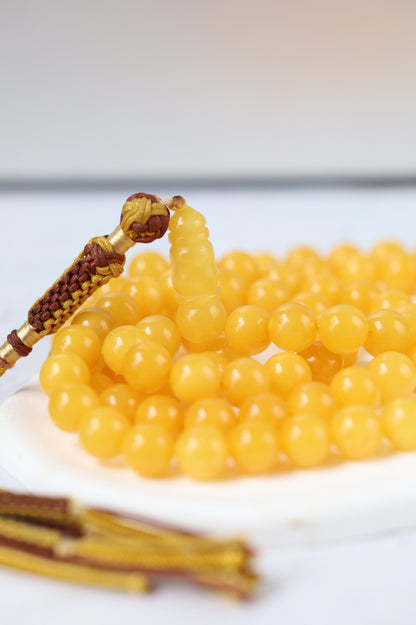 Aged Butterscotch Amber Rosary – 99 Beads | Lightweight Everyday Piece