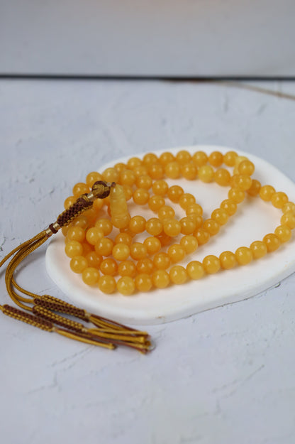 Aged Butterscotch Amber Rosary – 99 Beads | Lightweight Everyday Piece