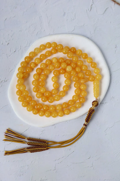 Aged Butterscotch Amber Rosary – 99 Beads | Lightweight Everyday Piece