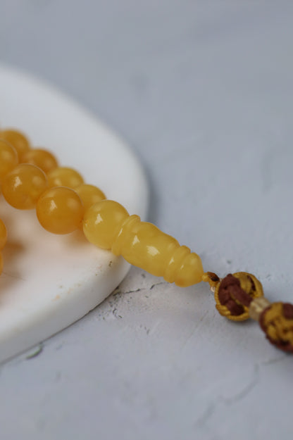 Aged Butterscotch Amber Rosary – 99 Beads | Lightweight Everyday Piece