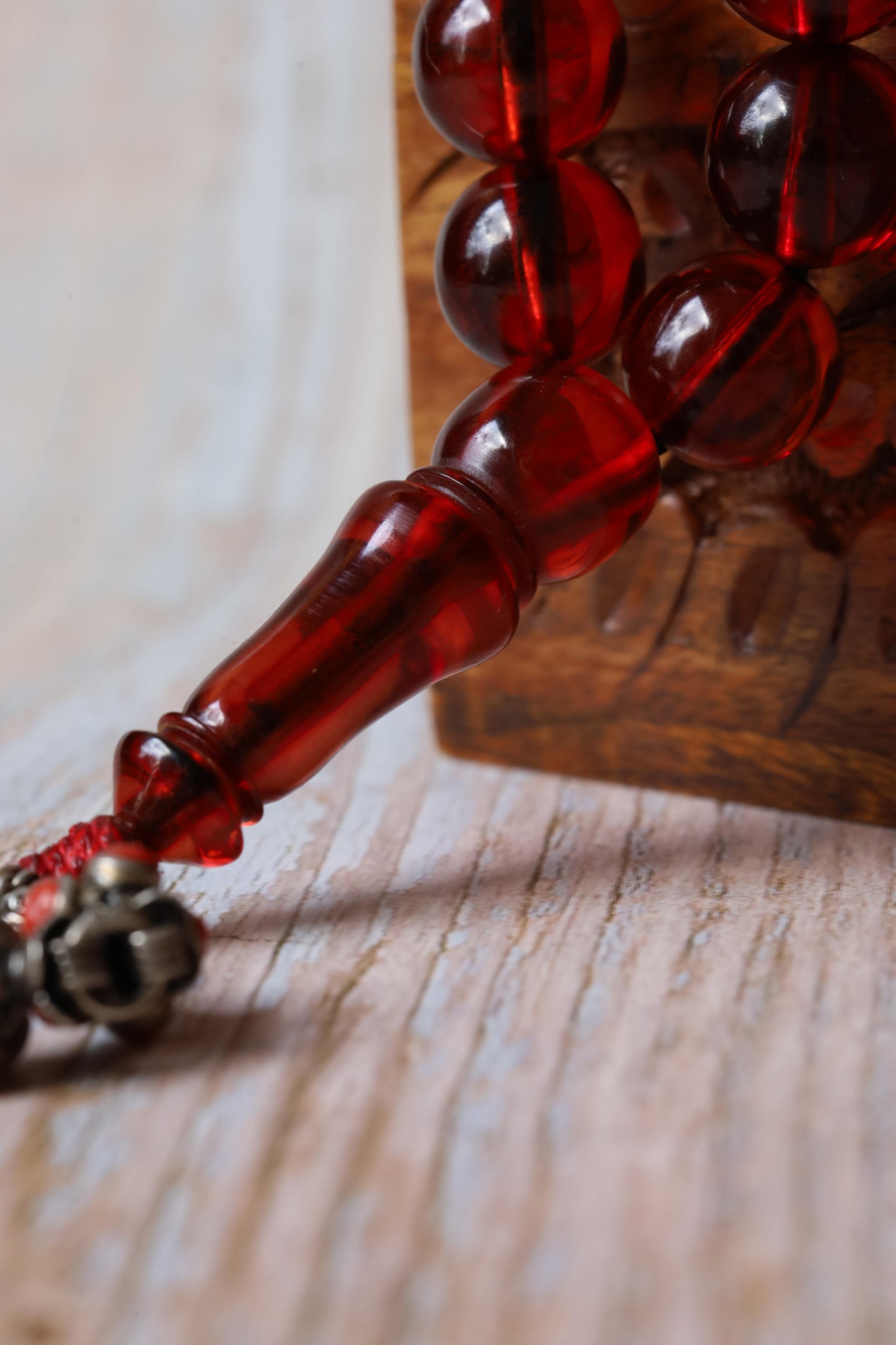 Antique "Cherry Amber" Faturan Misbah - 33 Beads