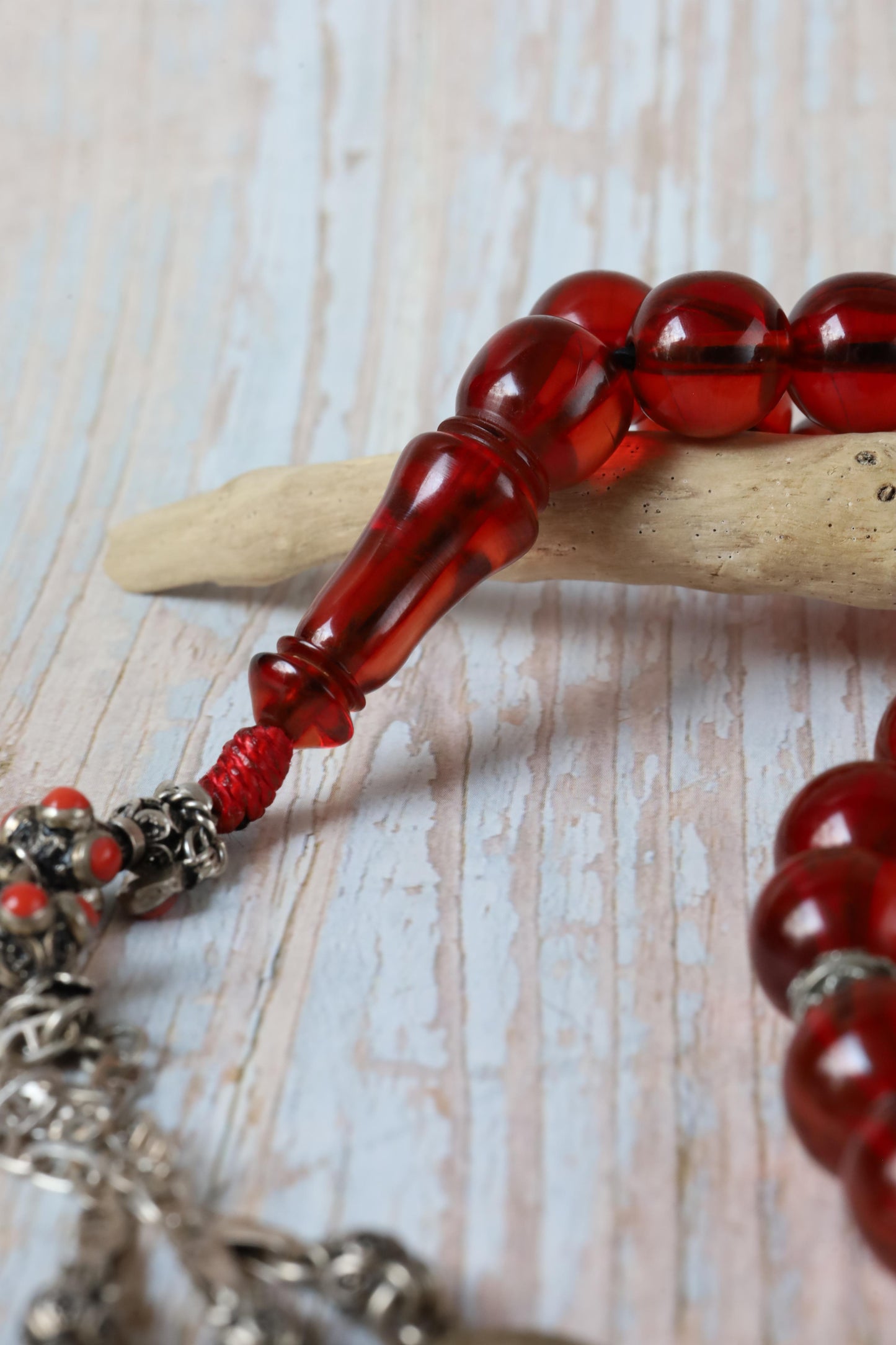 Antique "Cherry Amber" Faturan Misbah - 33 Beads