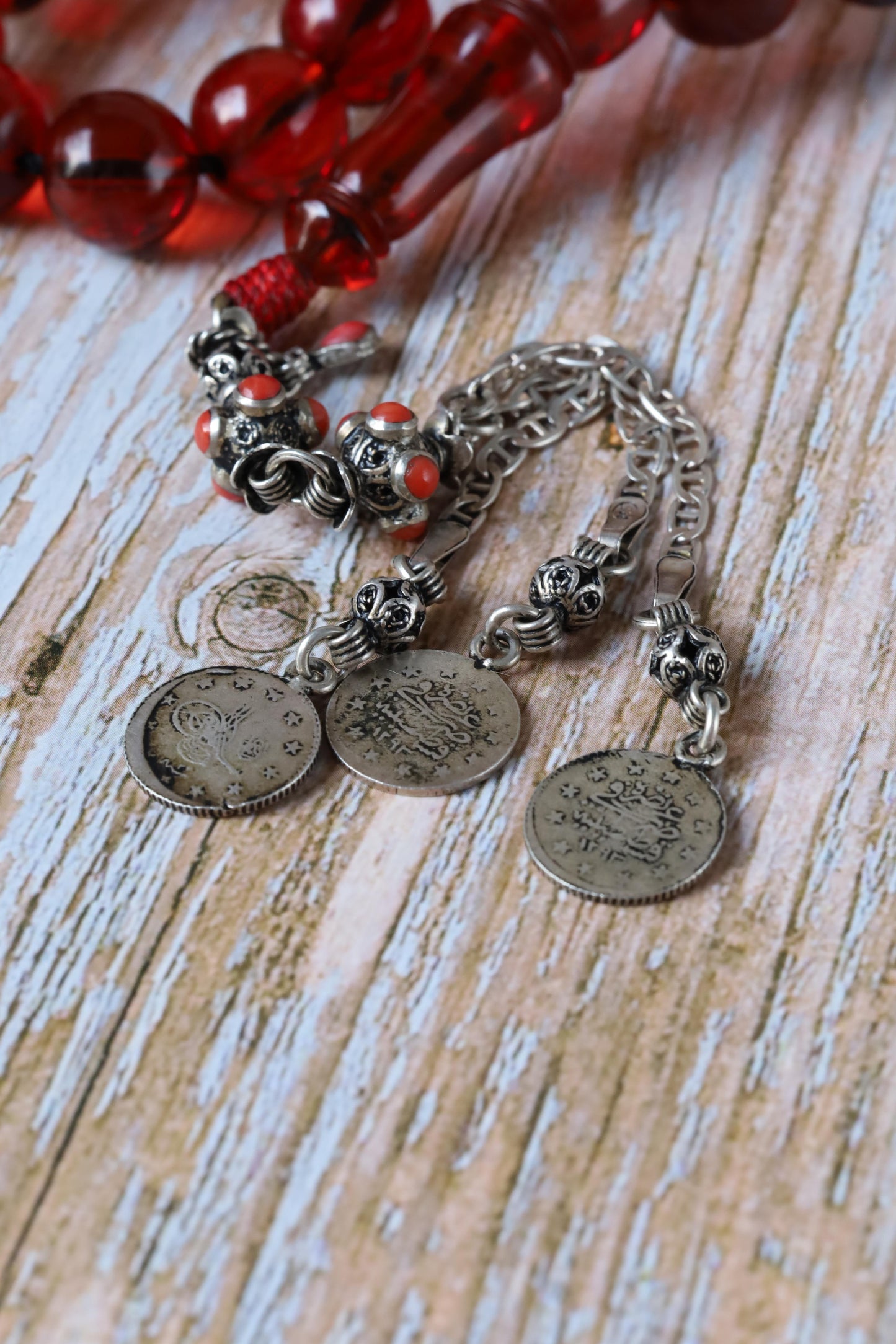 Antique "Cherry Amber" Faturan Misbah - 33 Beads