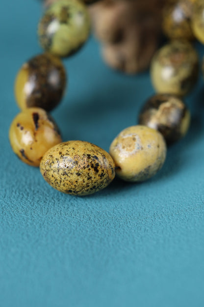 Sea Green Baltic Amber Rosary – 45 Beads | Pigeon Egg Shape